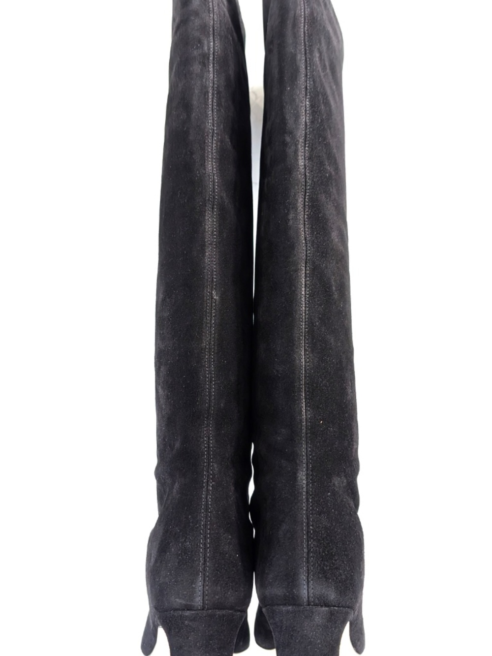 STAUD Wally Knee High Boots Black Suede Pointed Toe IT 37 US 7 NIB $495 - Picture 6 of 12